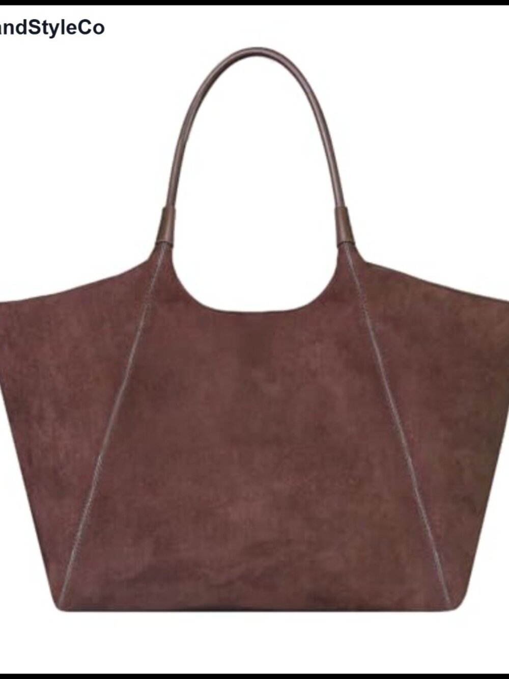 Faux Suede Vegan Leather Slouchy Shoulder Bag Tote for Women Large Lightweight